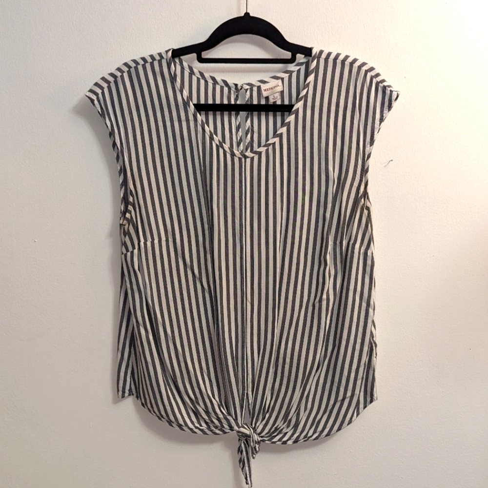 Vertical striped blouse